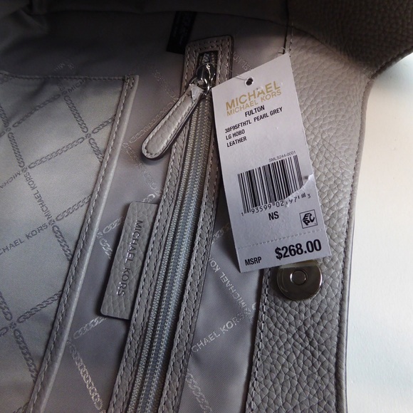 Michael Kors Lg. Leather Shoulder Fulton Hobo Bag - Picture 6 of 7